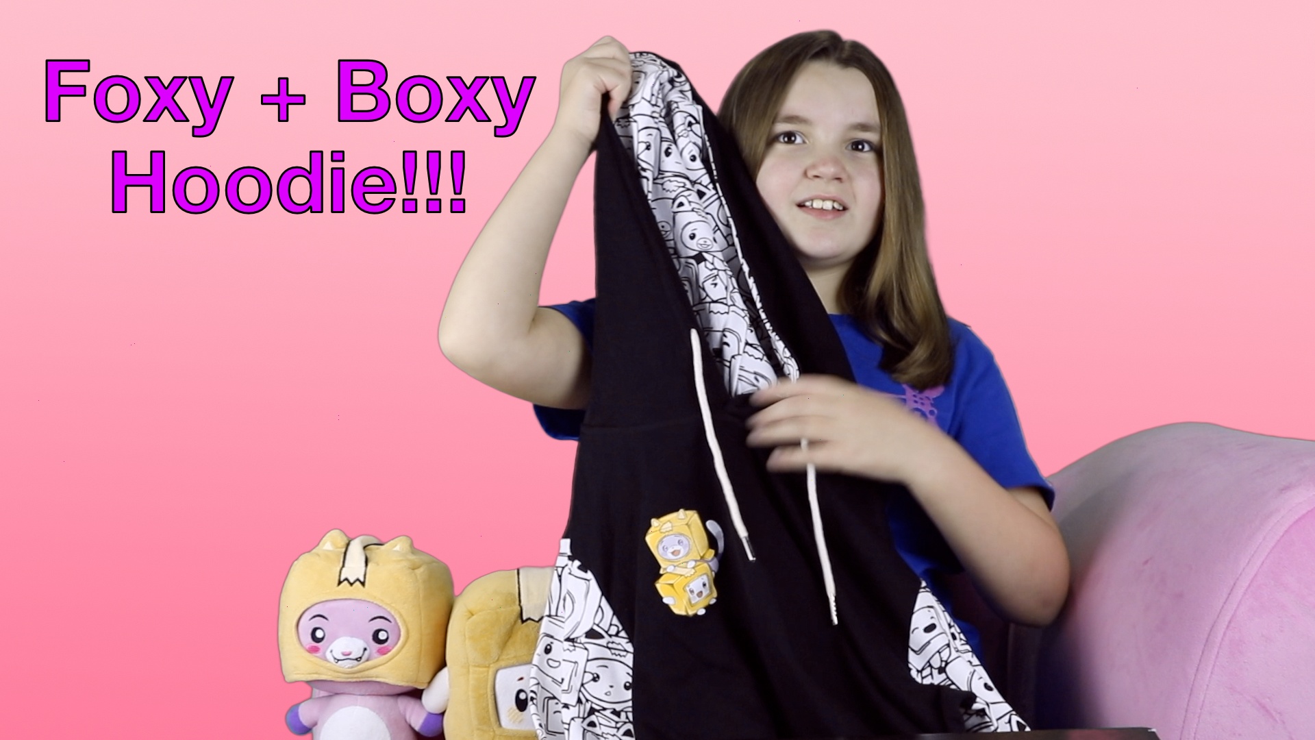 Lankybox Foxy Boxy Hoodie Unboxing American Kids Vids - roblox boxy and foxy